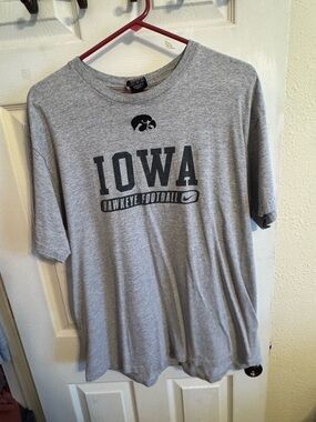 Nike Gray Iowa Hawkeye Football Short Sleeve Tee